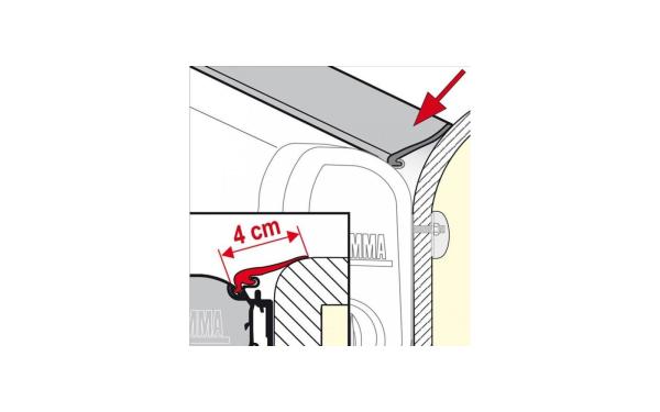 Rain Guard 4 cm breit - Abdichtung Markise zu Fahrzeug